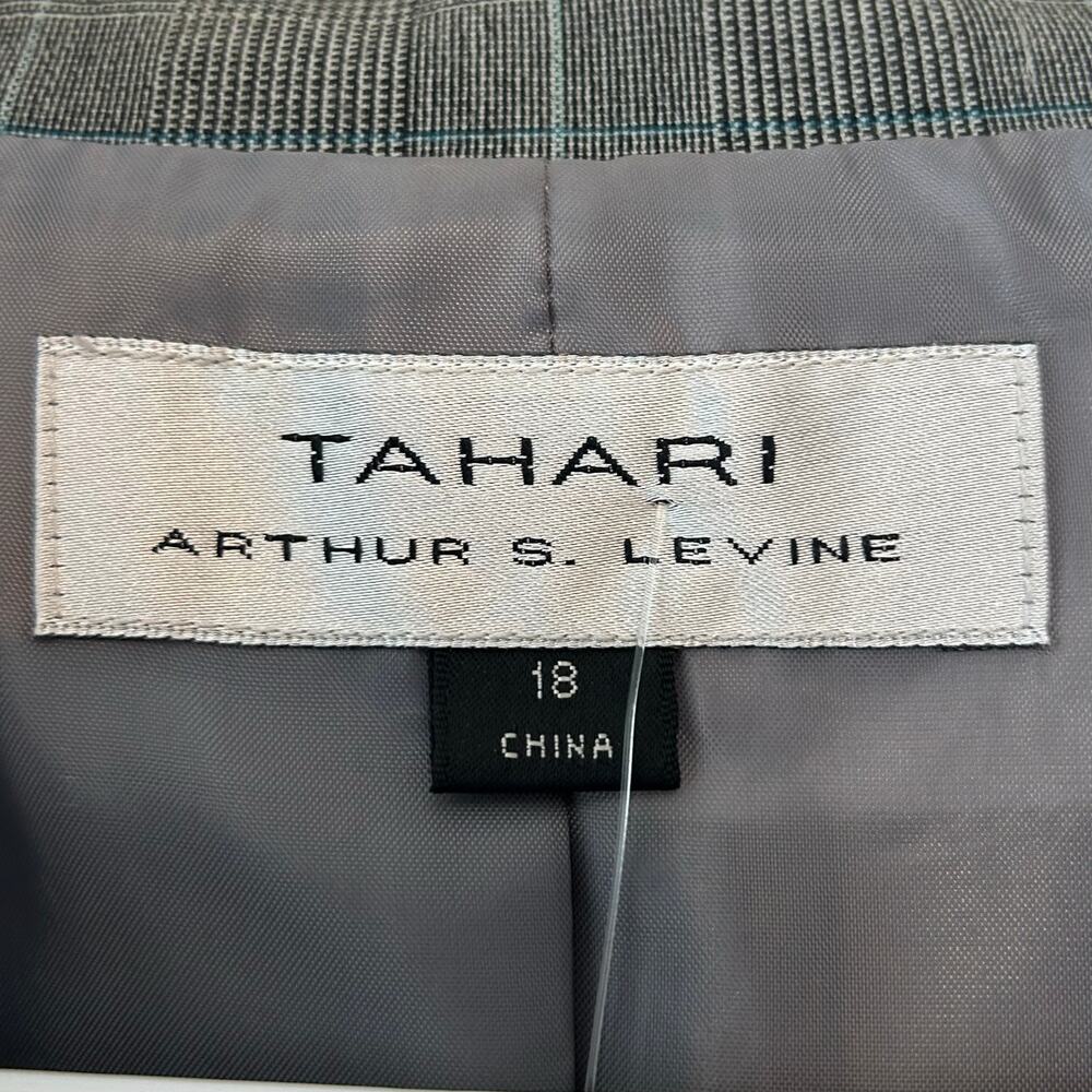 New Tahari Arthur S. Levine Gray Plaid Blazer plus 18 tailored Career Jacket - Picture 11 of 12